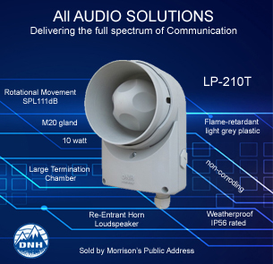 DNH LP-210(T) flame resistant plastic loudspeaker